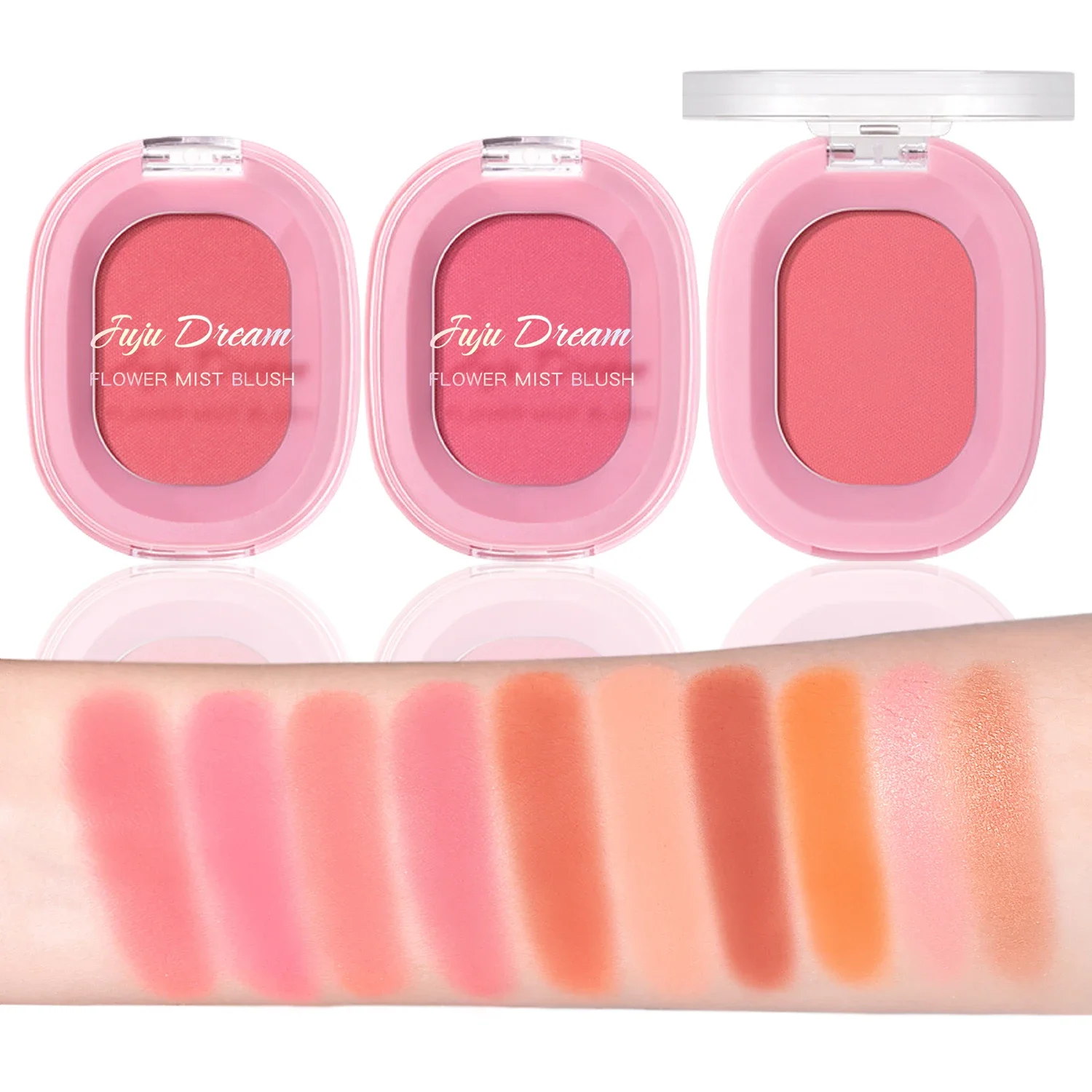 Fairy Dream Matte Blush - 10 color system, waterproof, brightening, long-lasting, natural brown, orange and pink tones 3