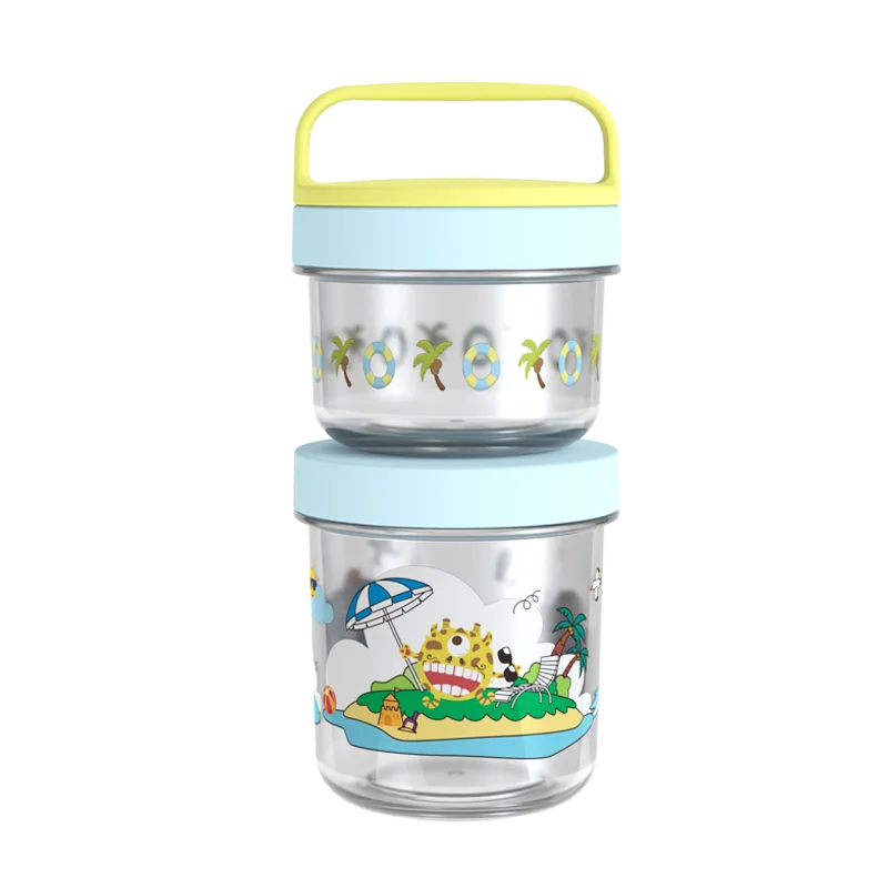 Baby's Milk Powder Box Two-layer Independent Layered Baby Food Storage Box for Baby Kids