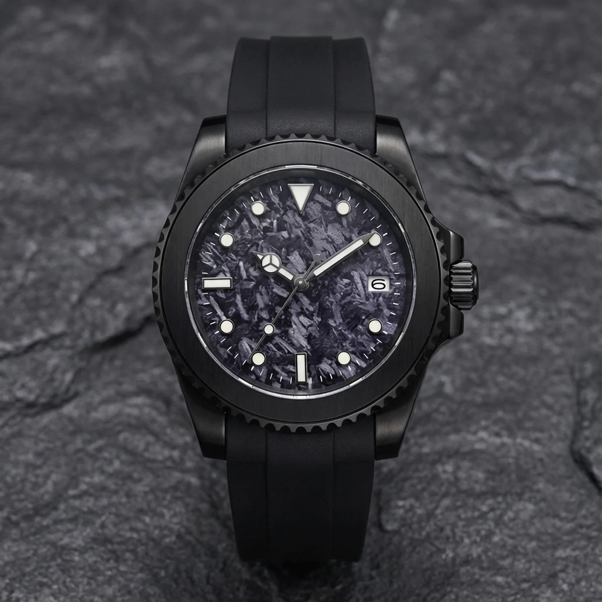 Blue/Green Luminous Watch Dial with Calendar Feature, 28.5mm