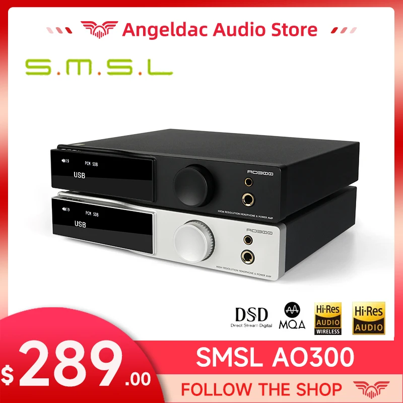 Smsl ao300 digital amplifier ma5332ms amp cs43131 dac chip dsd256