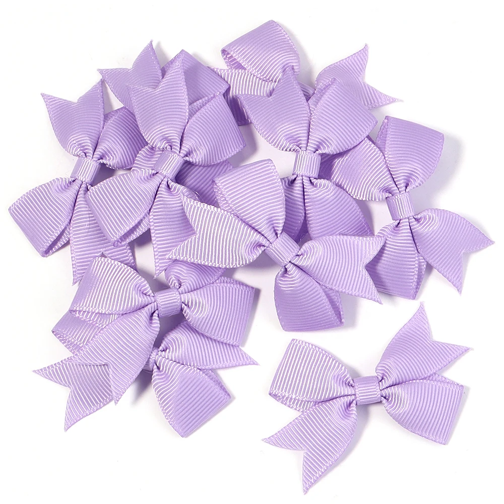 Charming Pink Satin Ribbon Bows - Set of 50 for Crafting and Party Decor