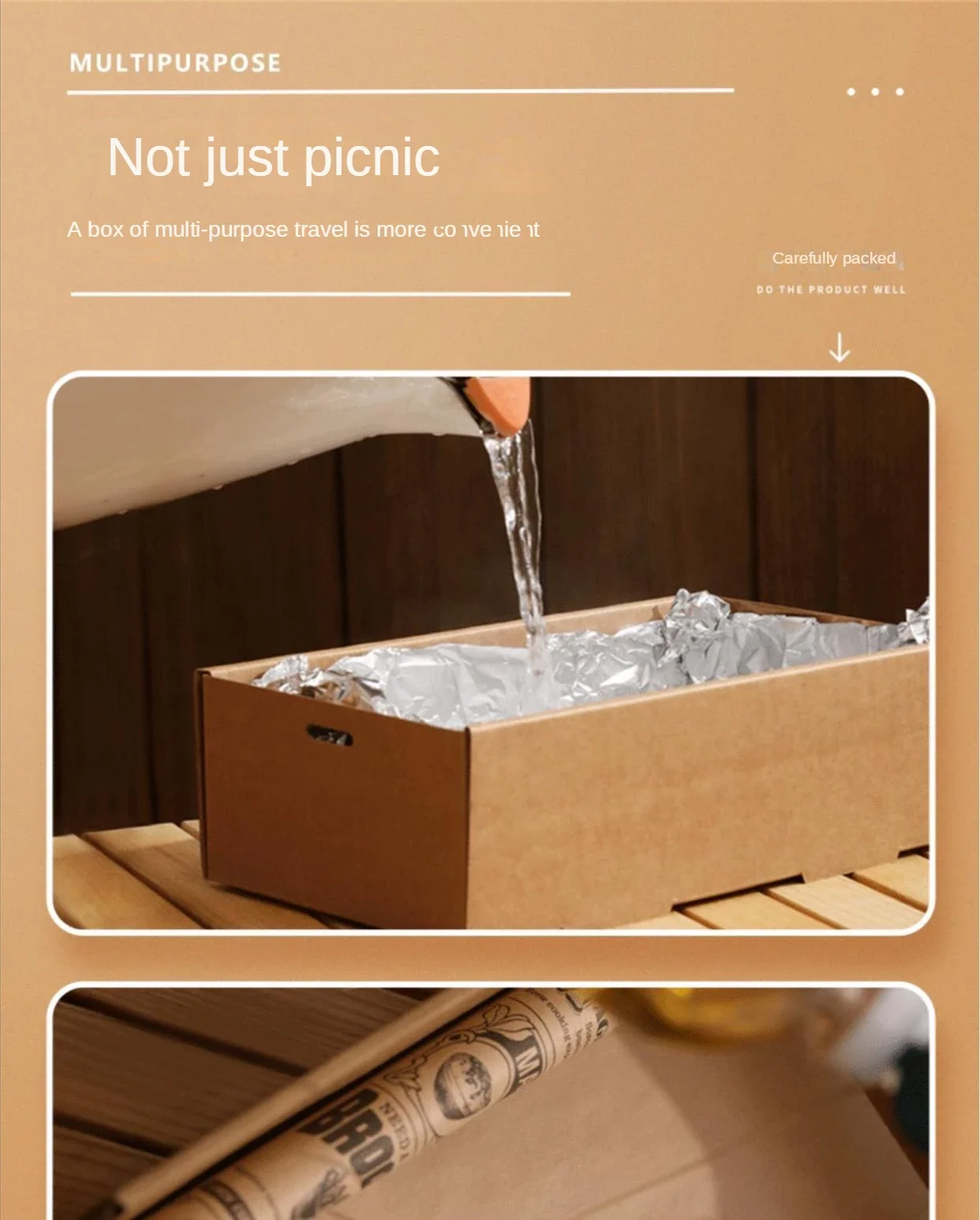 Kraft papier Nachmittags tee Picknick box Frühlings ausflug Essen Tiramisu Box Bento Verpackungs box Weihnachts geschenk boxen Fenster Display Box – Detail 10