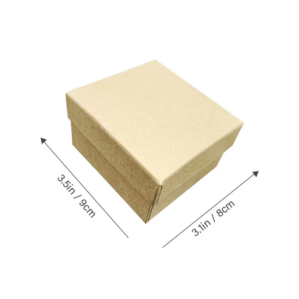 8개 크래프트 종이 시계 케이스 판지 상자 보석 보관 시계 홀더 소형