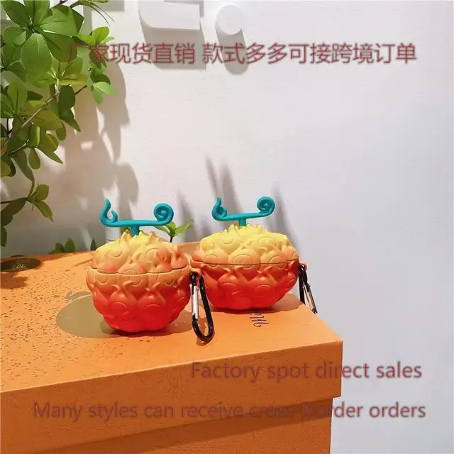 悪魔の実　メラメラの実　AirPods pro シリコンケース ワンピース あくまのみ 悪魔の実 AirPods1/2 AirPods pro 3