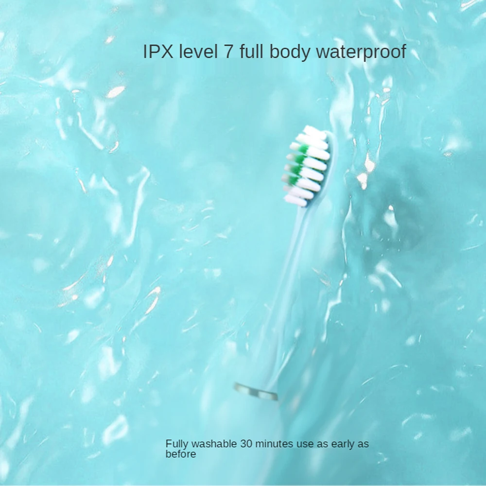 Sonic Electric Toothbrush for Adults Kid 6 Mode Smart Timer Whitening Tooth Brushes IPX7 Waterproof USB Charger Replaceable Head