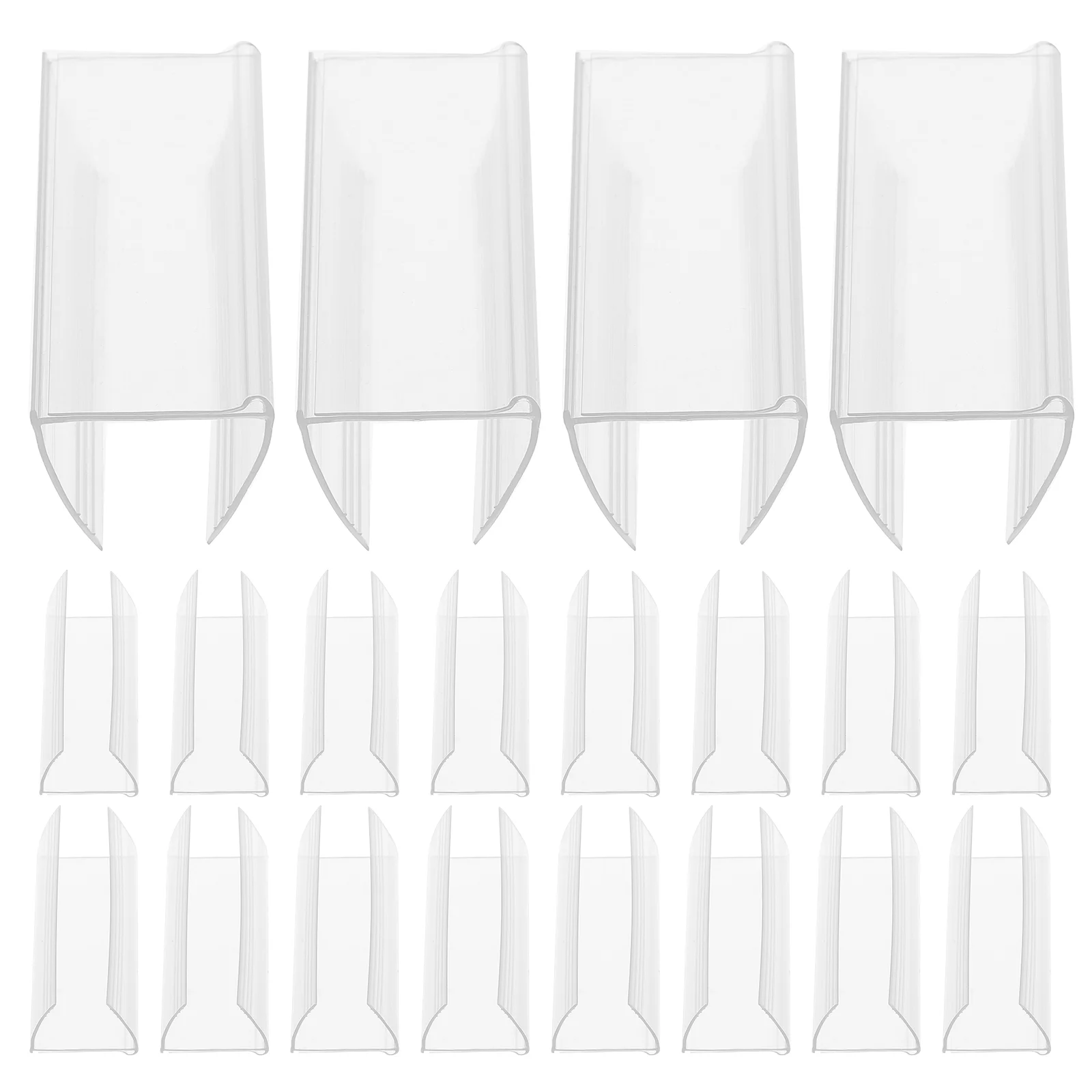 30 Pcs Shelf Label Holder Price Tag Display Transparent Supermarket Retail Holders Magnetic Pvc Adhesive Labels 5