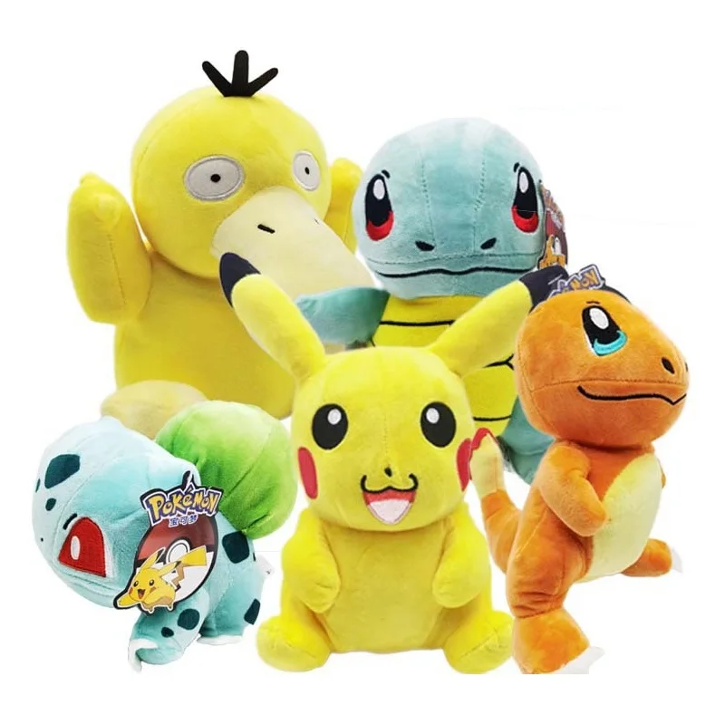 20cm Plushes Kawaii Stuffed Animals Pikachu Plush Toys Anime Plushie Pokemon Doll Cute Plushies Children's Toy Soft Peluches takara tomy pokemon 28cm torchic plush toys doll torchic soft stuffed plush doll peluches gift for children kids