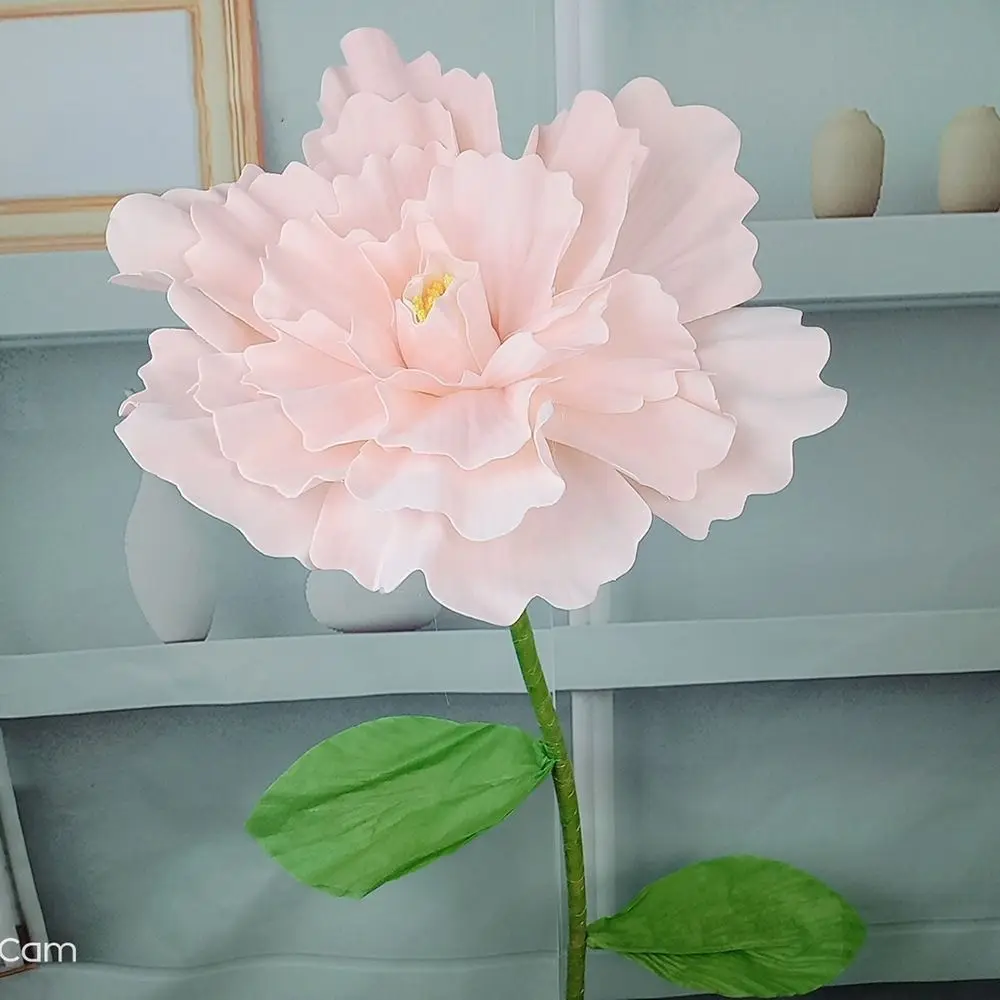 New 50CM PE Foam Rose Flower Photo Props Giant Peony False Flower Stage Party Supply Wedding Decoration Simulation Rose Flowers