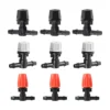 Adjustable Mist Nozzles With 4/7mm Hose Black Tee Joint Garden Irrigation Sprinklers Cooling Humidification Atomization Nozzles 1
