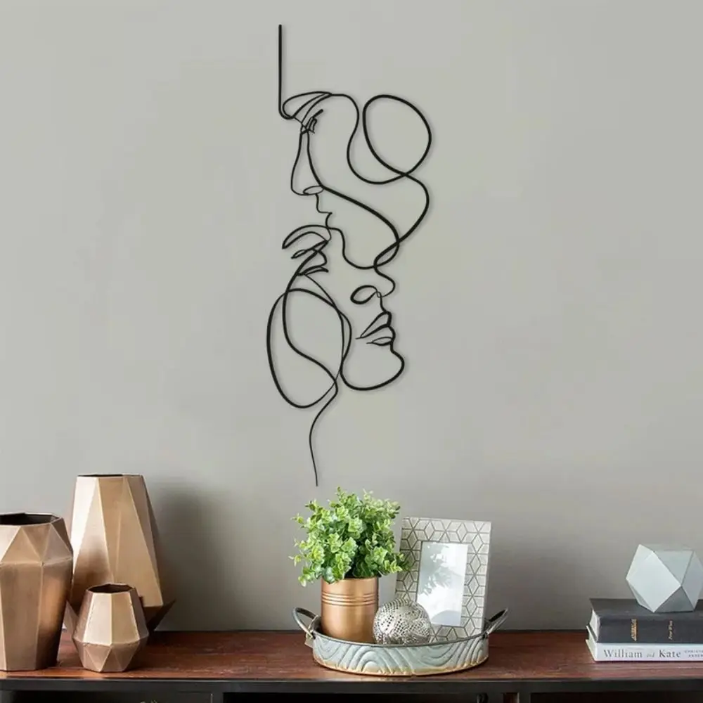 

Decoration Bedroom True Love Wall Home Decor Minimalist Wall Sculpture Iron Art Ornaments Wall Accessories Metal Ornaments