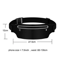Sac de taille avec ceinture de course, sac banane de sport pour femmes et hommes, pochette étanche pour téléphone, sacs banane, accessoires de course 2