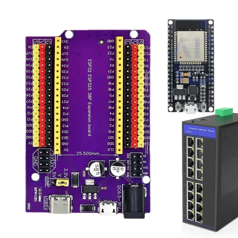 와이파이 및 블루투스 듀얼 코어 ESP32-DevKitC-32 ESP-WROOM-32 확장 보드, ESP32 개발 보드, TYPE-C, 마이크로 USB CP2102, 38 핀