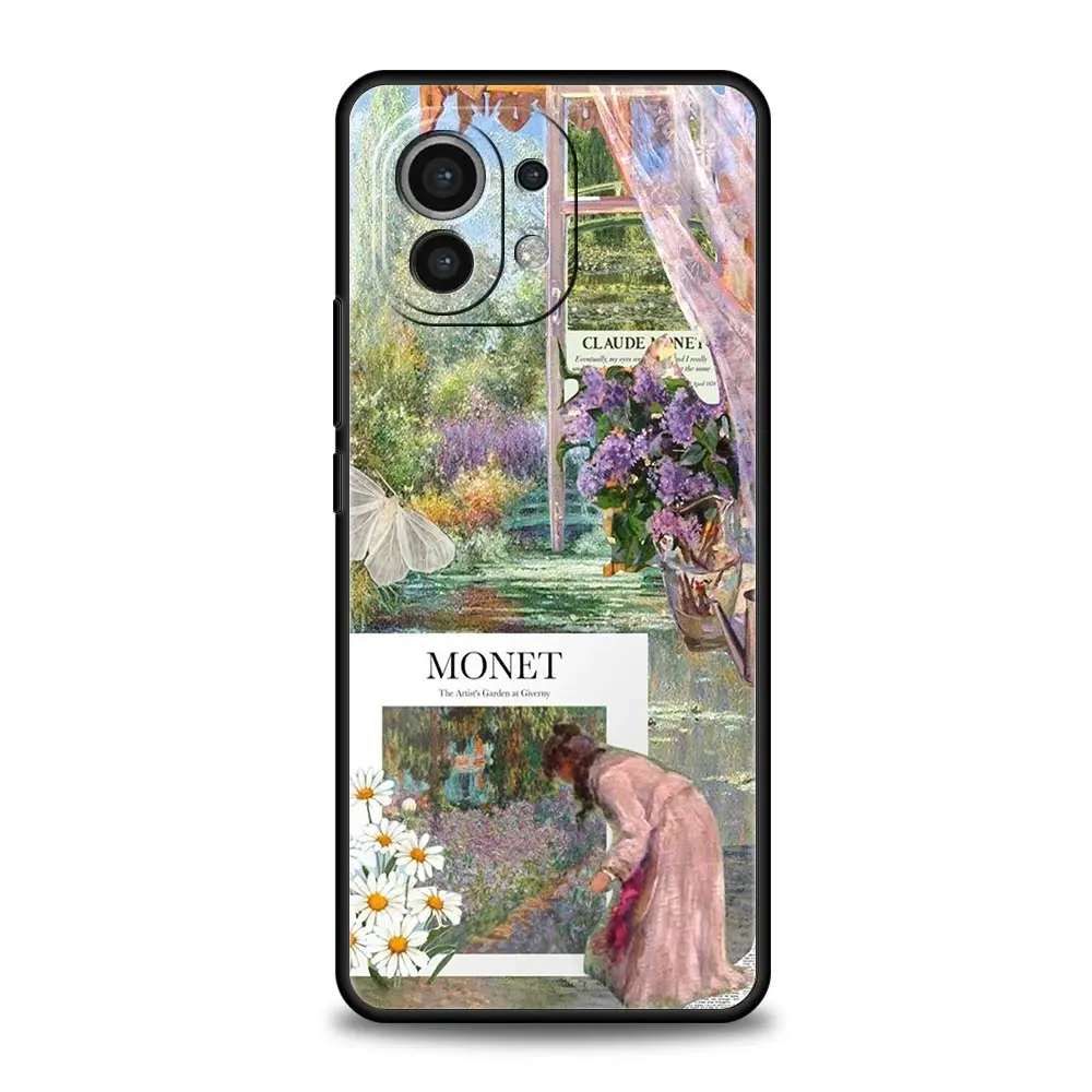 Claude Monet Art Black Soft Silicone Phone Case
