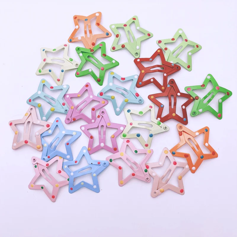 10pcs/lot 3CM Cute Colorful Star Hair Clips for Girls kids Lovely Hair Decorate Hairpins Children Gift Hair Accessories Headwear