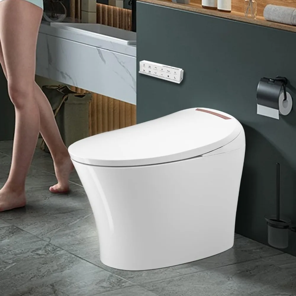 Smart Toilet, Heated Seat, Tankless, Automatic Flushing, Remote Control, One Piece Toilet,with Bidet Built in,Bidet Toilet 3