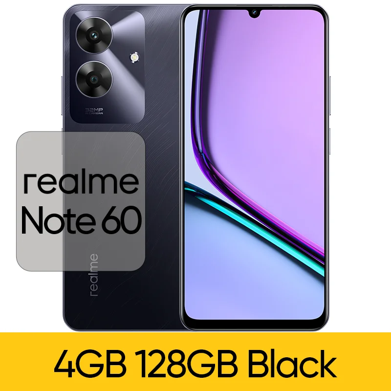 thumbnail image 1 of [Nuevo lanzamiento] Realme Note 60 Smartphone Cámara de 32 MP Pantalla de 6,74'' 90 Hz Batería de 5000 mAh 128 GB IP64 Potente chipset de ocho núcleos, 1 of 5