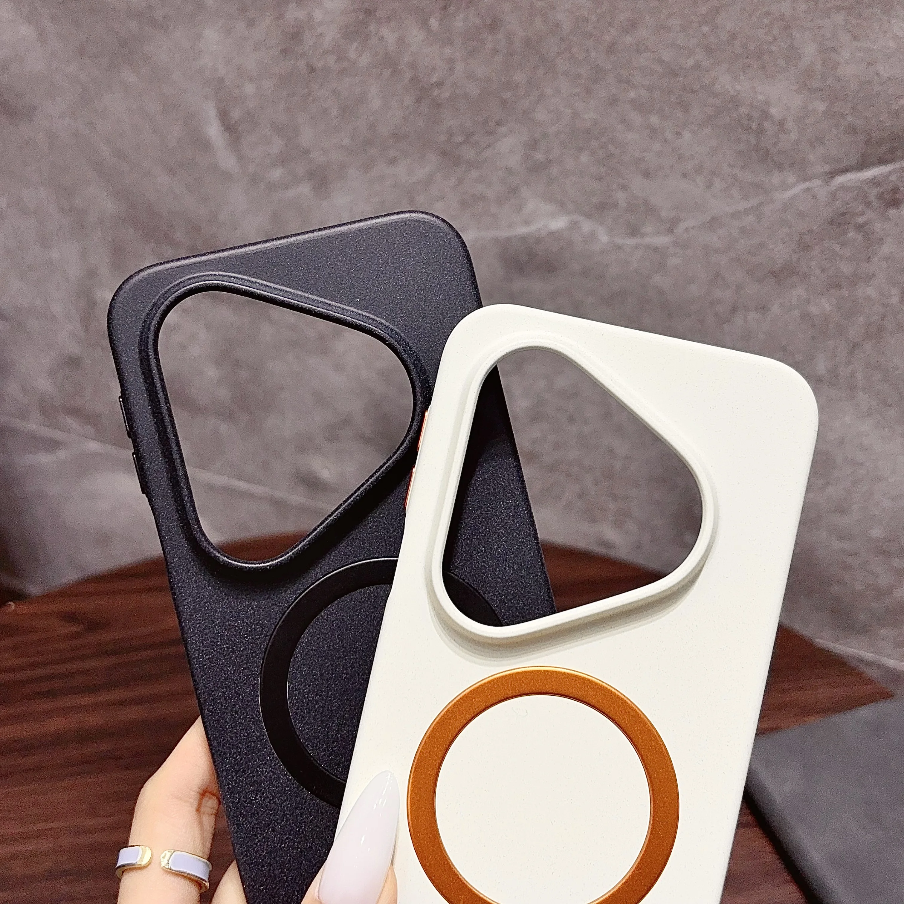 Luxury Matte Magnetic Phone Case with Soft Edge and Anti-Drop Protection