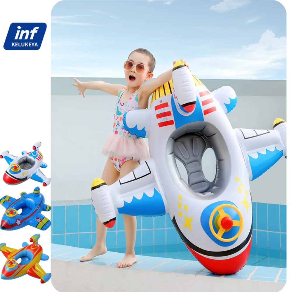 

For Children 1-6 Years Old Airplane Swimming Ring Inflatable Baby Swimming Ring Pool Floats for Children