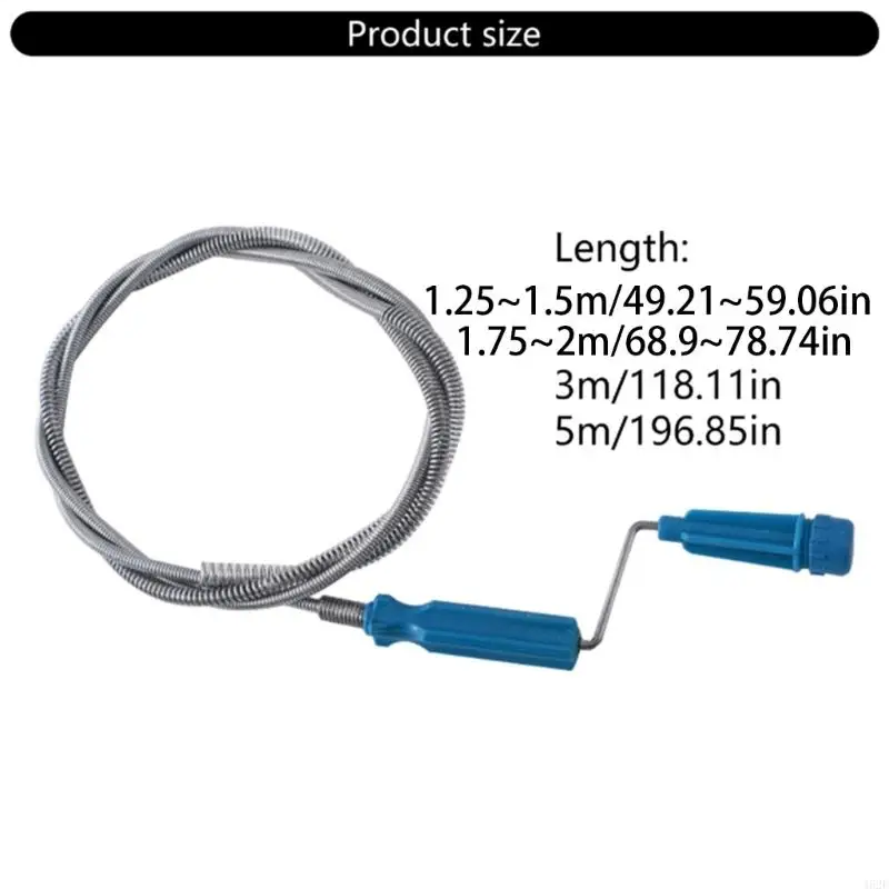 462F Plumbing Snake Drain Hair Clog Removal Tool Spring Pipe Dredging Tool Enduring