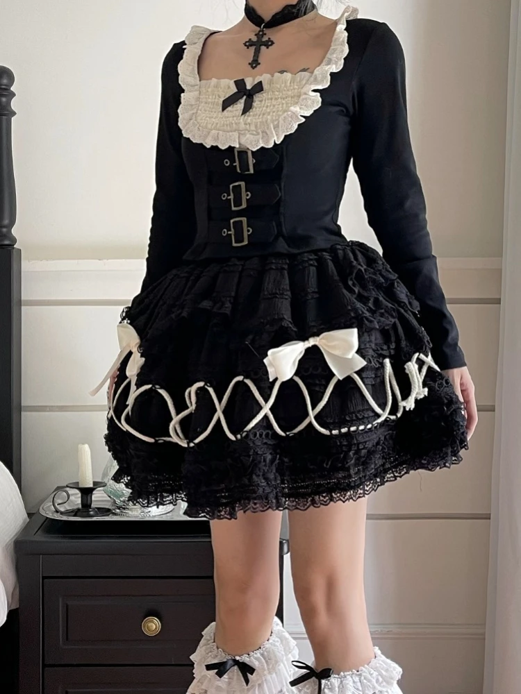 Юбка HOUZHOU Lolita в готическом стиле женская
