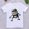 T-Shirt For Boys Crazy Frog Anime Cartoon Print Children'S Tshirts Hip-Hop Boys Clothes White Short-Sleeved Tops Drop Shipping 5