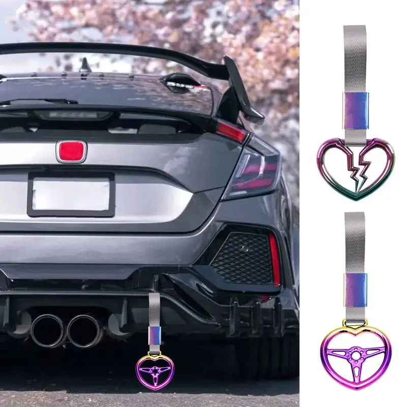 

Car Handle Ring Heart-Shaped Handle Strap Heart Styling Drift Charm Strap Drift Auto Accessories Car Strap for Buses Train