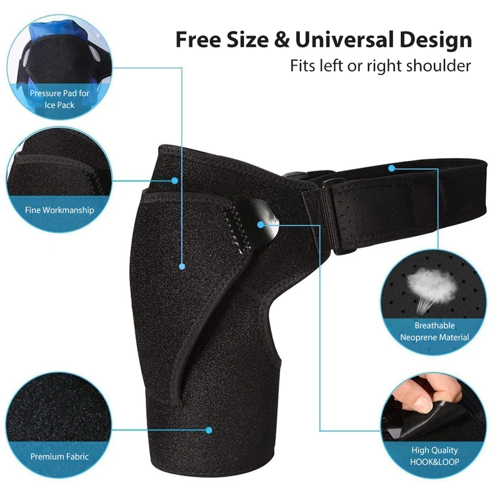 Tutore Per Spalla Uomo E Donna, Compressione 360°, Caldo E Traspirante, Leggero (150g), Regolabile, Colore Pelle, Per Tendiniti E Prevenzione Infortuni