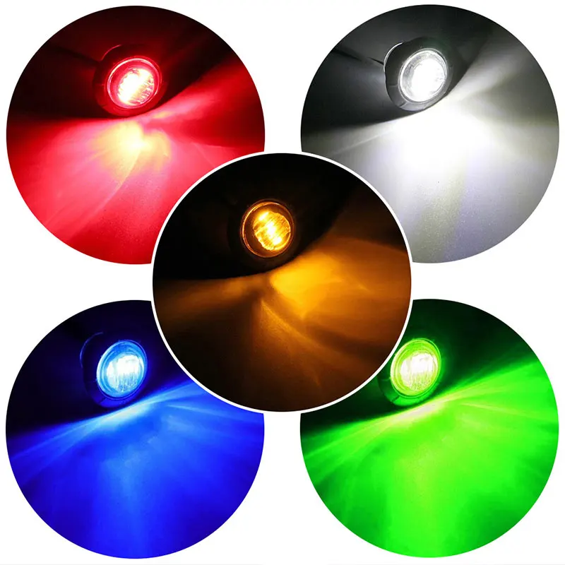 LED Side Marker Lights 10X Front Rear Clearence Indicators For Trailer Lorry Van Caravan Truck External Warning Taillight