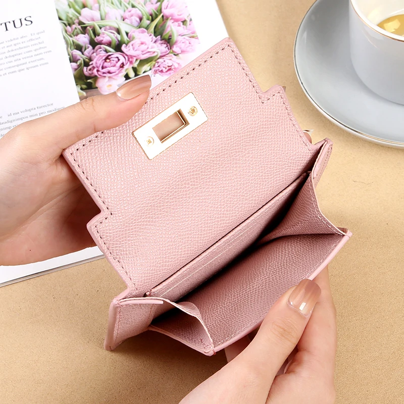 New Solid Color High Appearance Storage Wallet Fashionable Girl Cute Advanced Zero Wallet 4