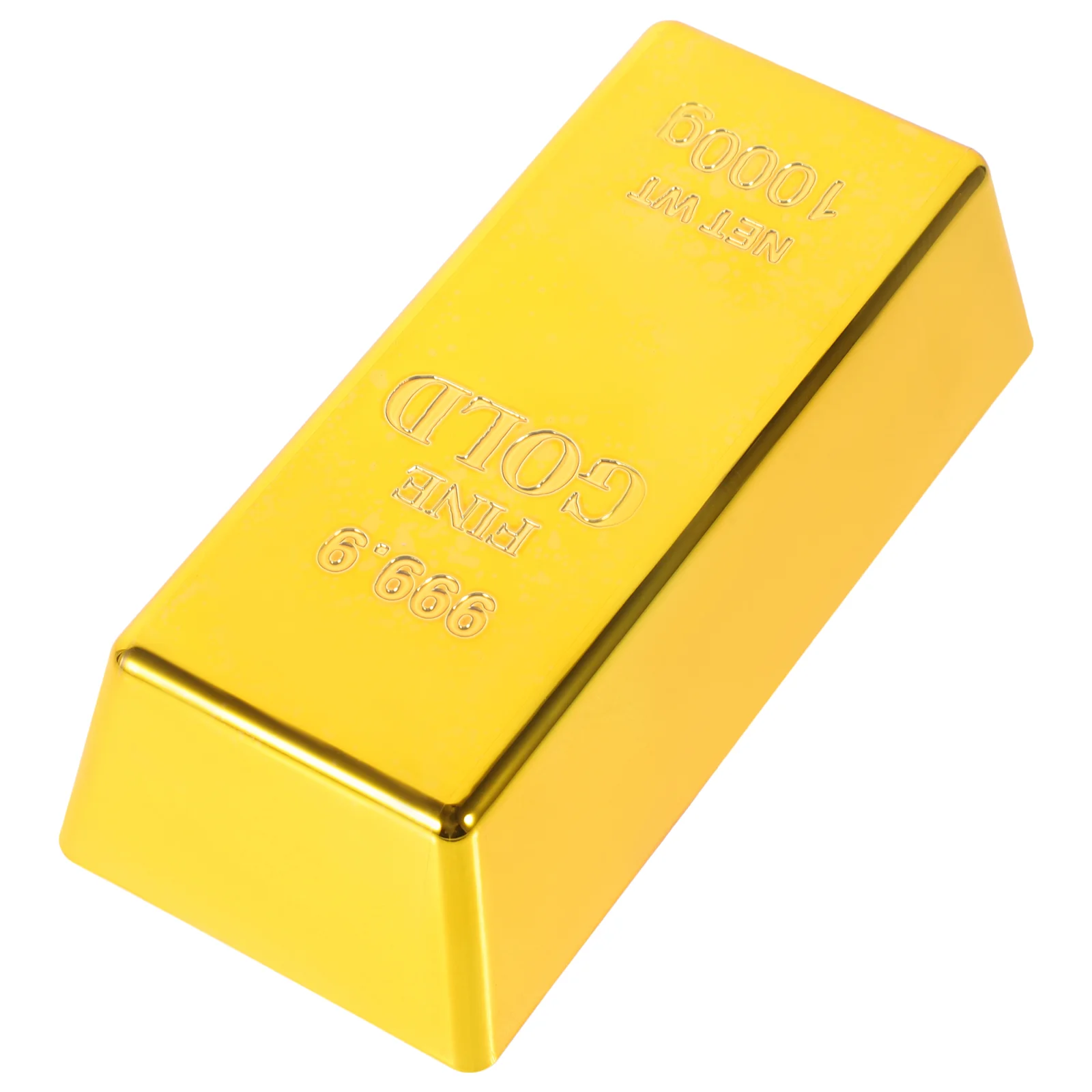 

16CM Simulation Plastic Hollow Gold Bullion Fake Gold Brick Creative Artificial Gold Bar Decorative Prop for Party Activity