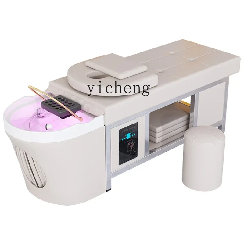 

XL Stainless Steel Shampoo Chair Beauty Salon with Fumigation Water Circulation Massage Integrated Bed