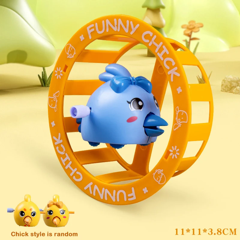 1Pcs Funny Cartoon Clockwork Chicken Circle Game Cute Spinning Chicken Tail Moving Children's Wind-up Clockwork Kids Toys Gift