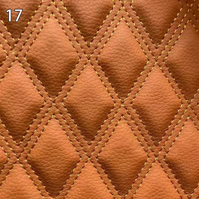 Luxurious Quilted Faux Leather Fabric for Interior Décor and Upholstery