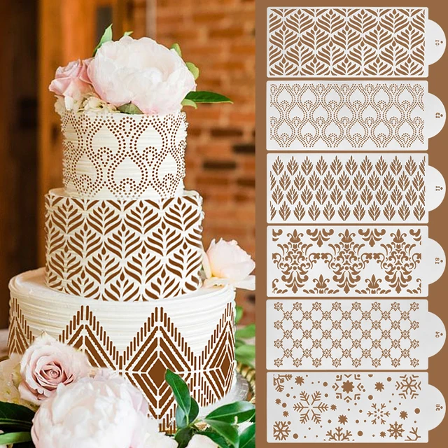 Cake Stencils Decorating Buttercream,Templates Floral Cookie Fondant  Dessert Stencil Lace Cake Stencil & Template,Wedding Cake Birthday Cake  Spray