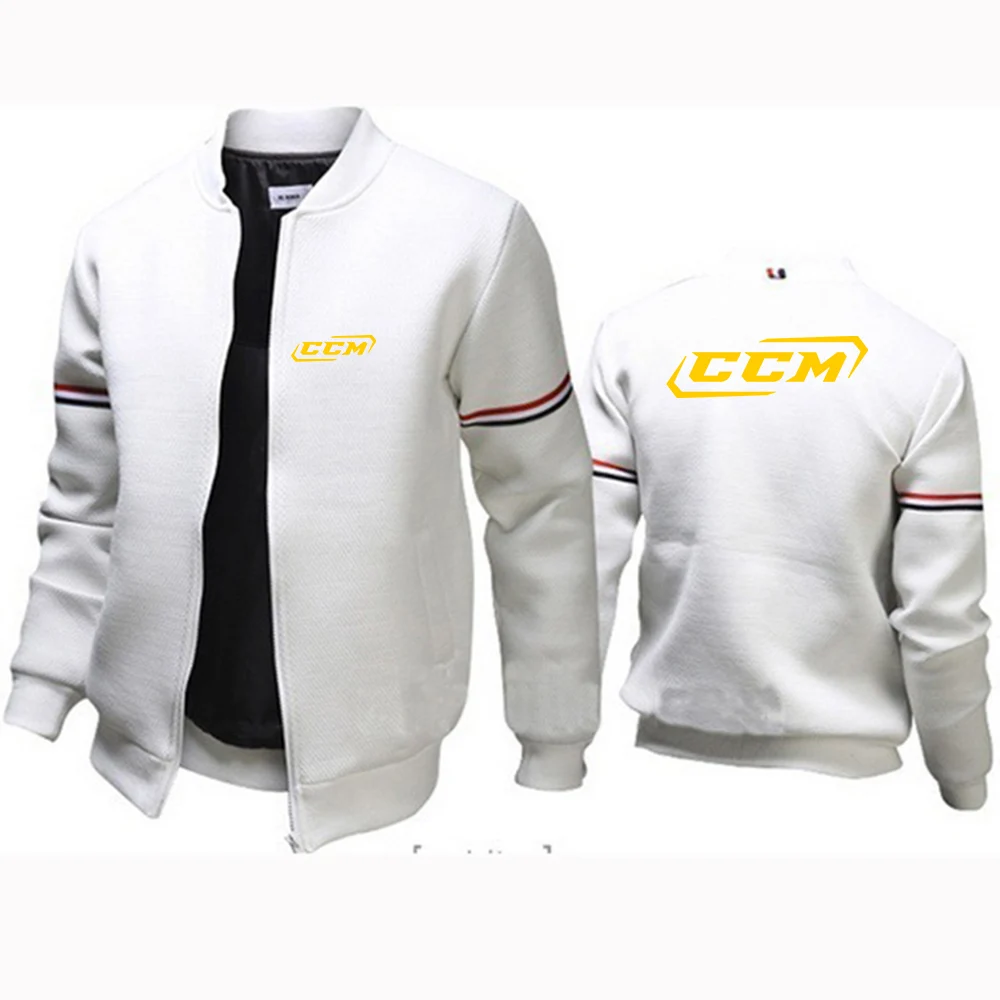 CCM 2023 men's new long-sleeved round neck flying jacket zipper casual street cardigan jacket clothing