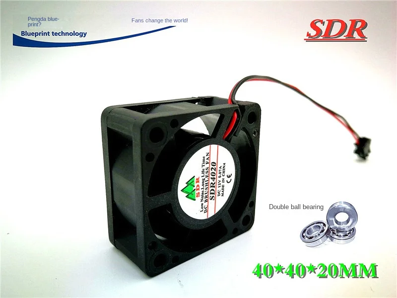 4020 4cm 12v0.07a Double Ball Bearing 40*40 * 20mm Computer Case VGA Cooler 40*40*20MM 2pcs gdstime dc 5v 12v 24v 40mm fan 40mmx20mm turbo blower cooler fan 4020 4cm radial exhaust dual ball 3d printer radiator fan