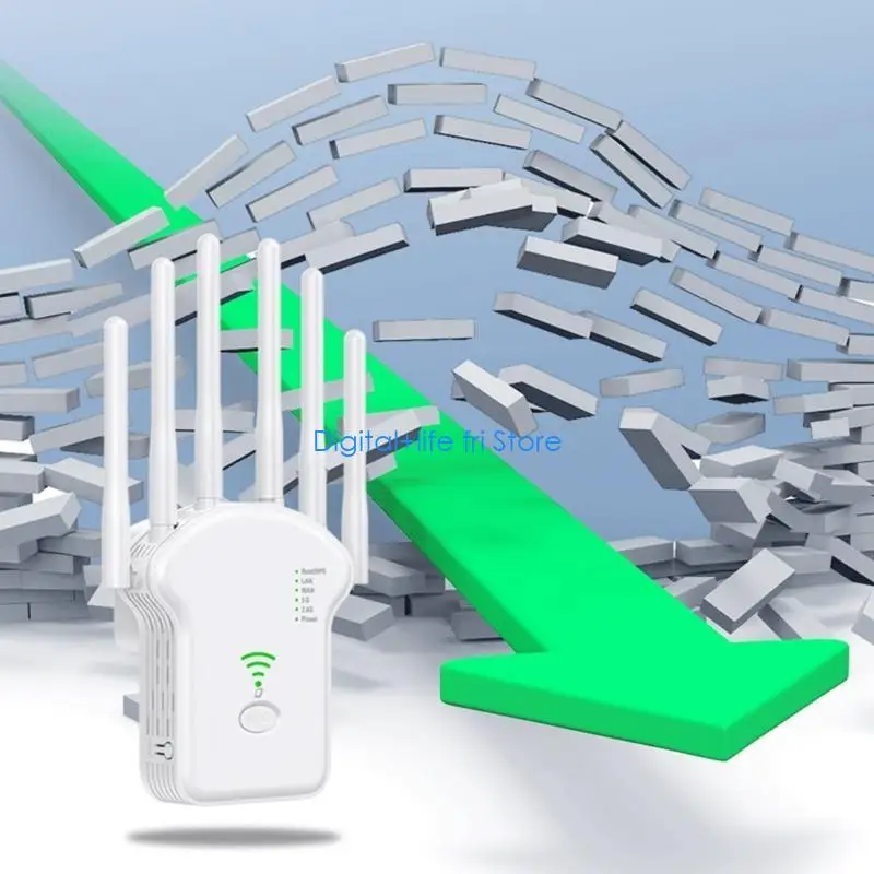 E06D 1200Mbps 무선 신호 리피터 2.4G/5Ghz WiFi 범위확장기 인터넷..