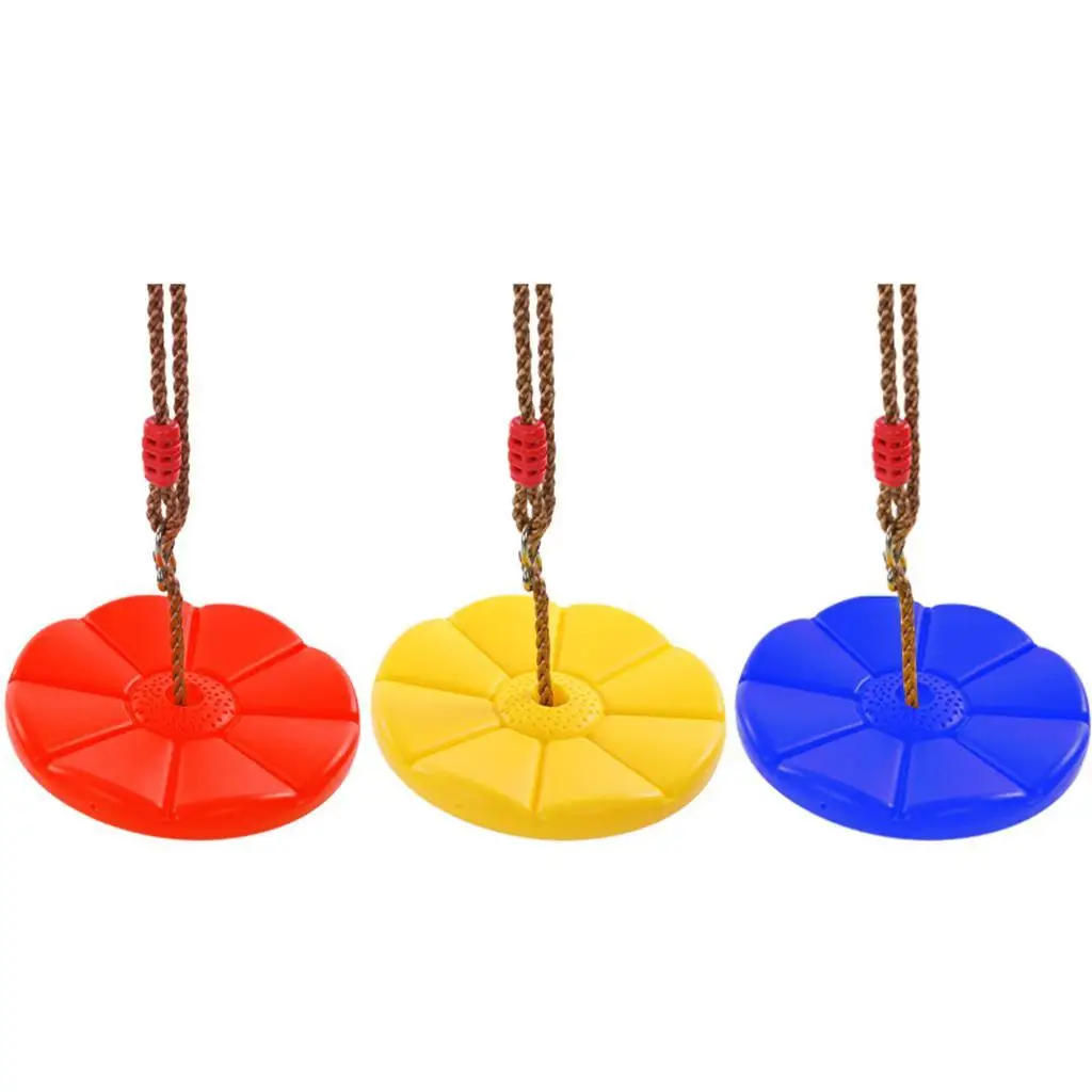 with Platform, Disc Swing Seat Octagonal Petals Shape for Backyard Playground,