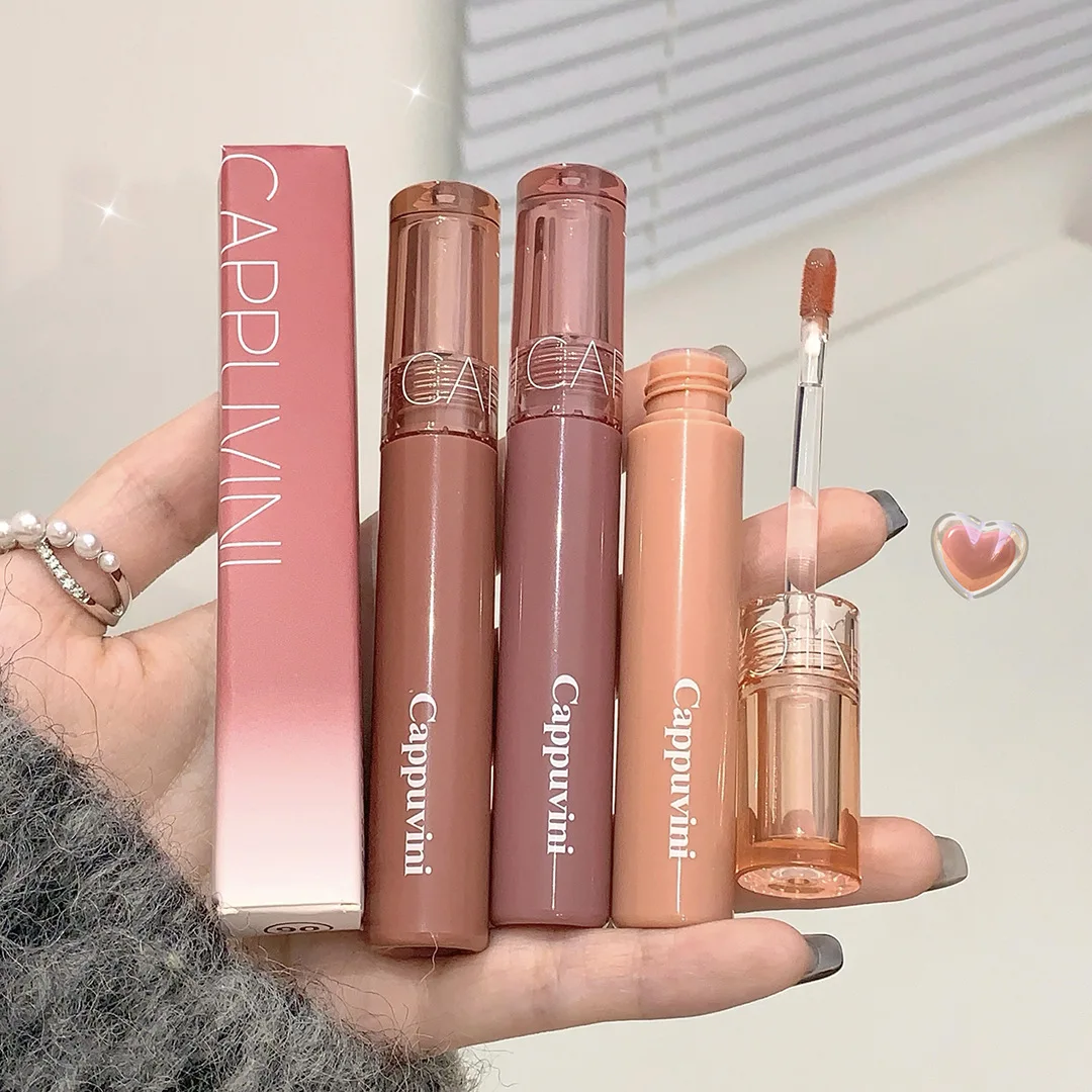 Cappuvini 6 Color Juice Jelly Lip Gloss Long Lasting Moisturizer Water Light Lipstick Mirror Gloss Lipstick Affordable Makeup 5