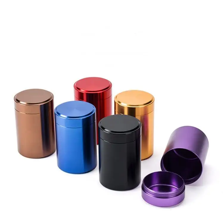 

Metal Sealed Tea Storage Jars Portable Travel Spices Candy Berry Mini Can Herb Food Jar Small Seal Pot Container Cans SN4178