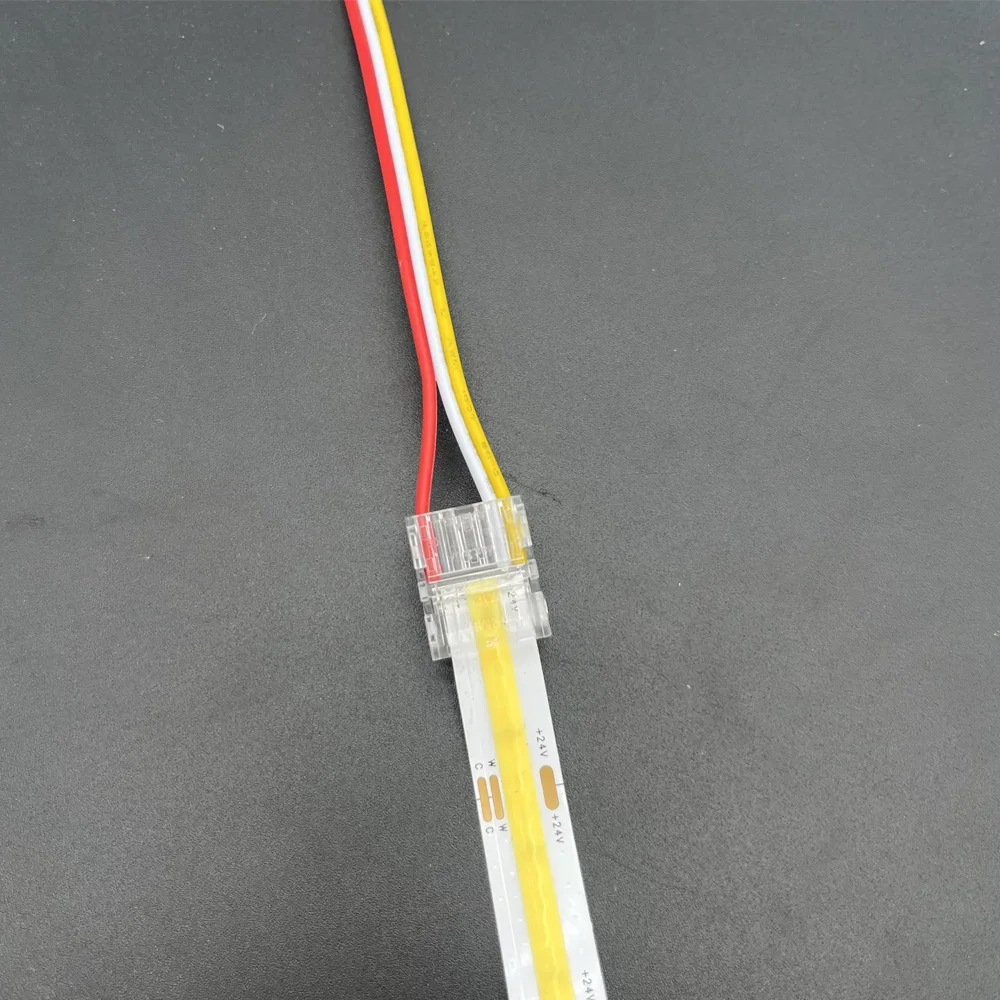 10PCS 3Pin CCT COB LED Strip Connector Free Welding L Shape LED Corner 10mm No Dark for COB Strip Light Fixed Clamps Mini Buckle