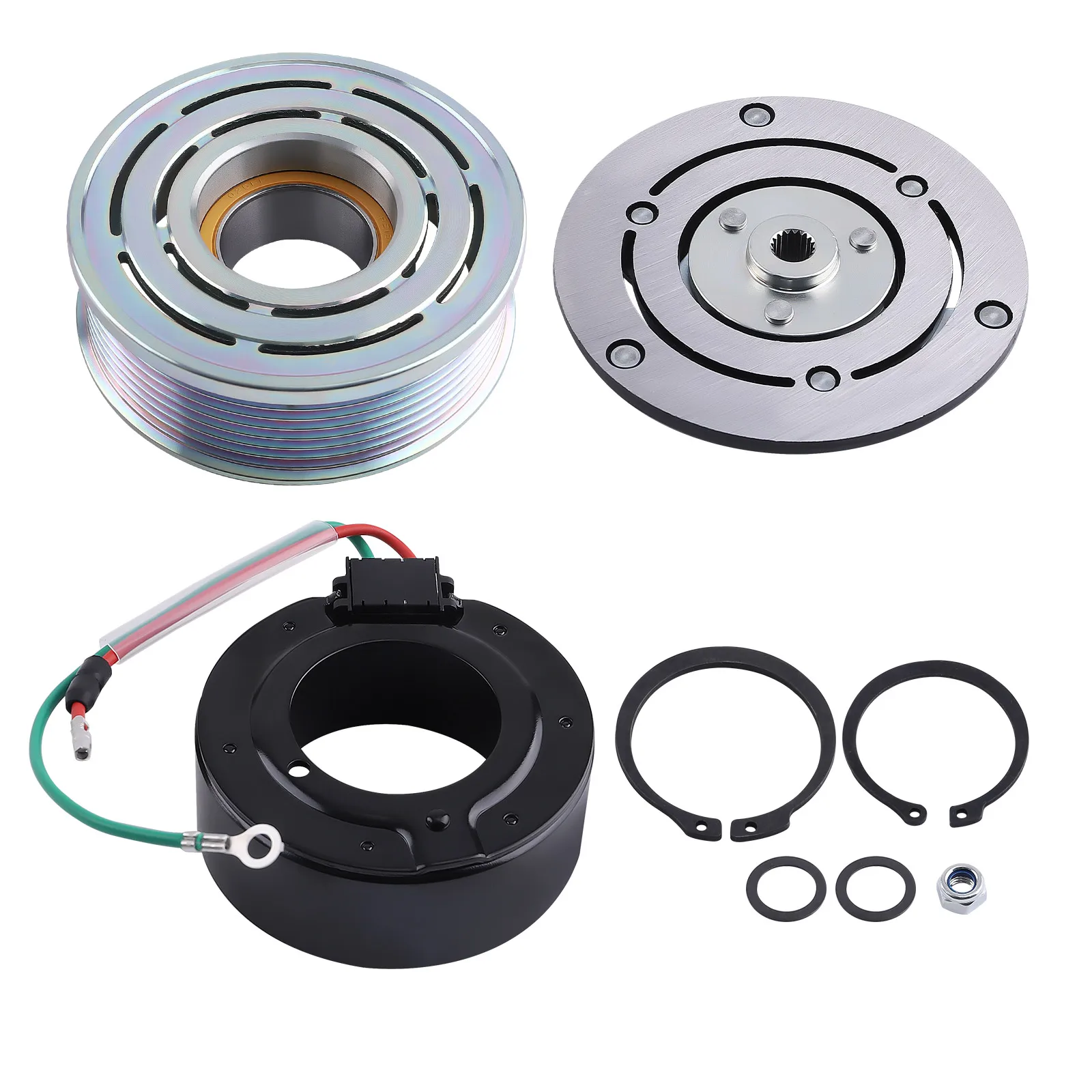 SIZZER AC Compressor Clutch Assembly Kit - Replacement For 2007-2014 Honda CR-V Models