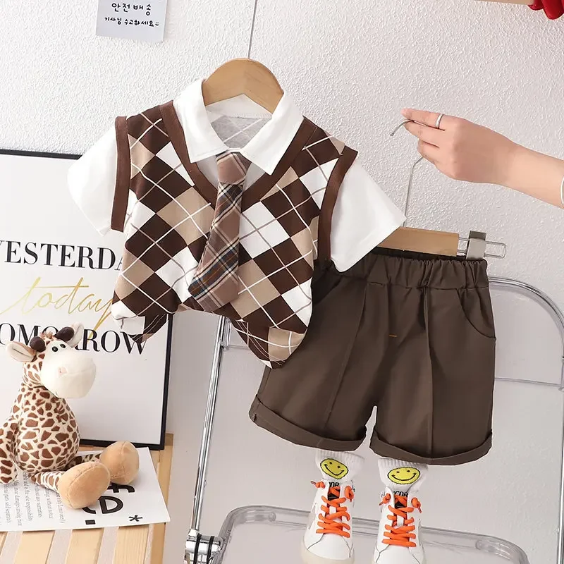 New Summer Baby Girls Boys Clothing Toddler Fashion School