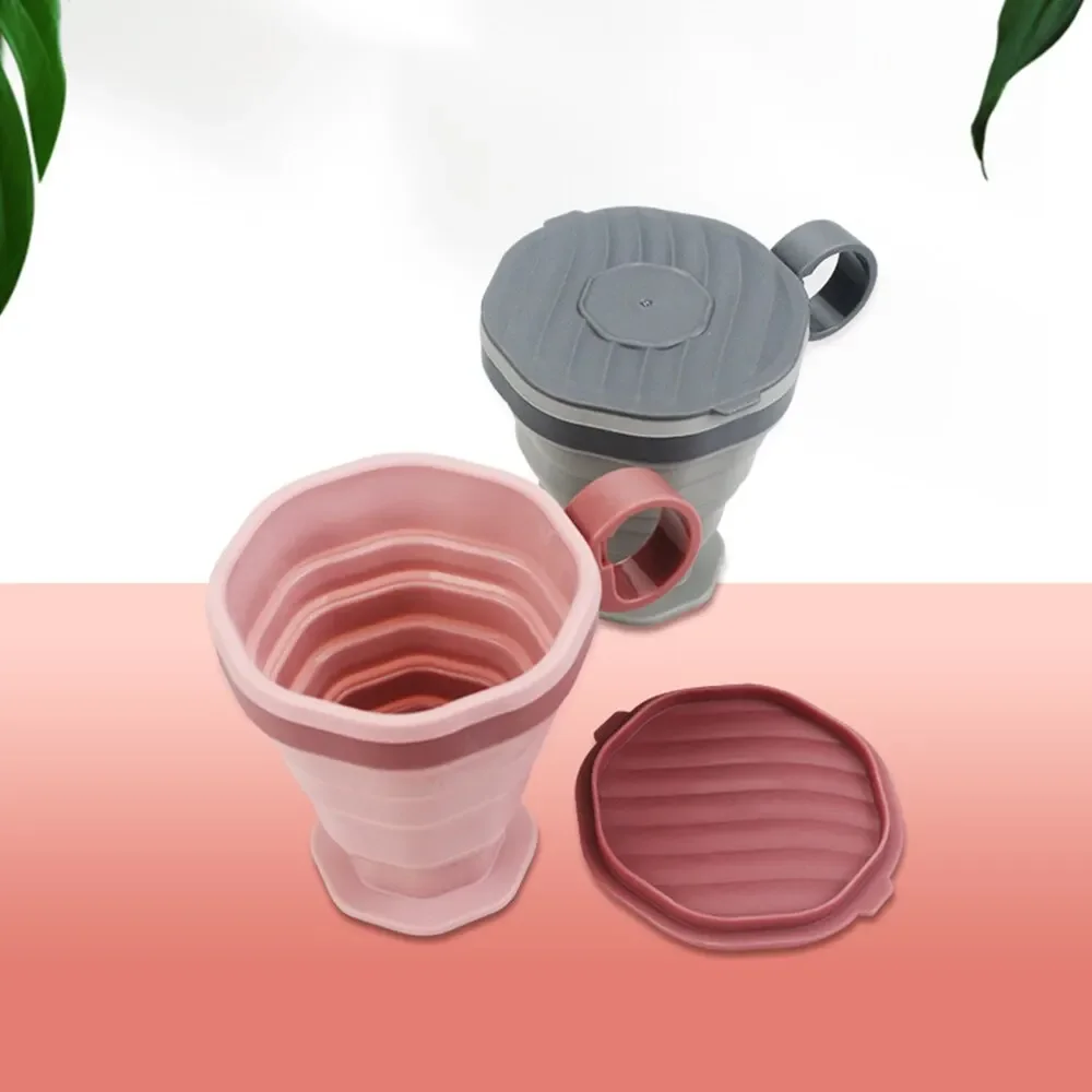 Compact and Portable Folding Travel Cup with Lid