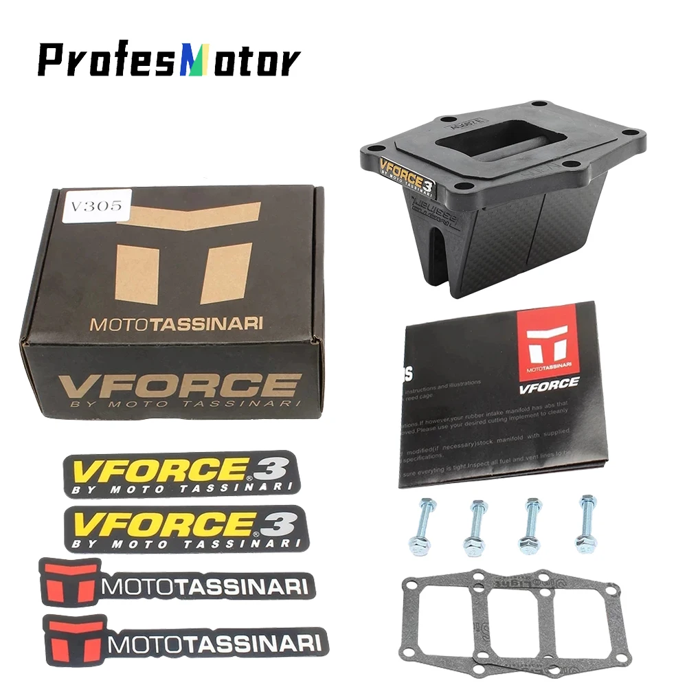 

V305A для Honda CR250R 1986-2001 HONDA ATV TRX250 1986-1989 мотоциклетный тростниковый клапан комплект из углеродного волокна для питбайка модифицированные детали