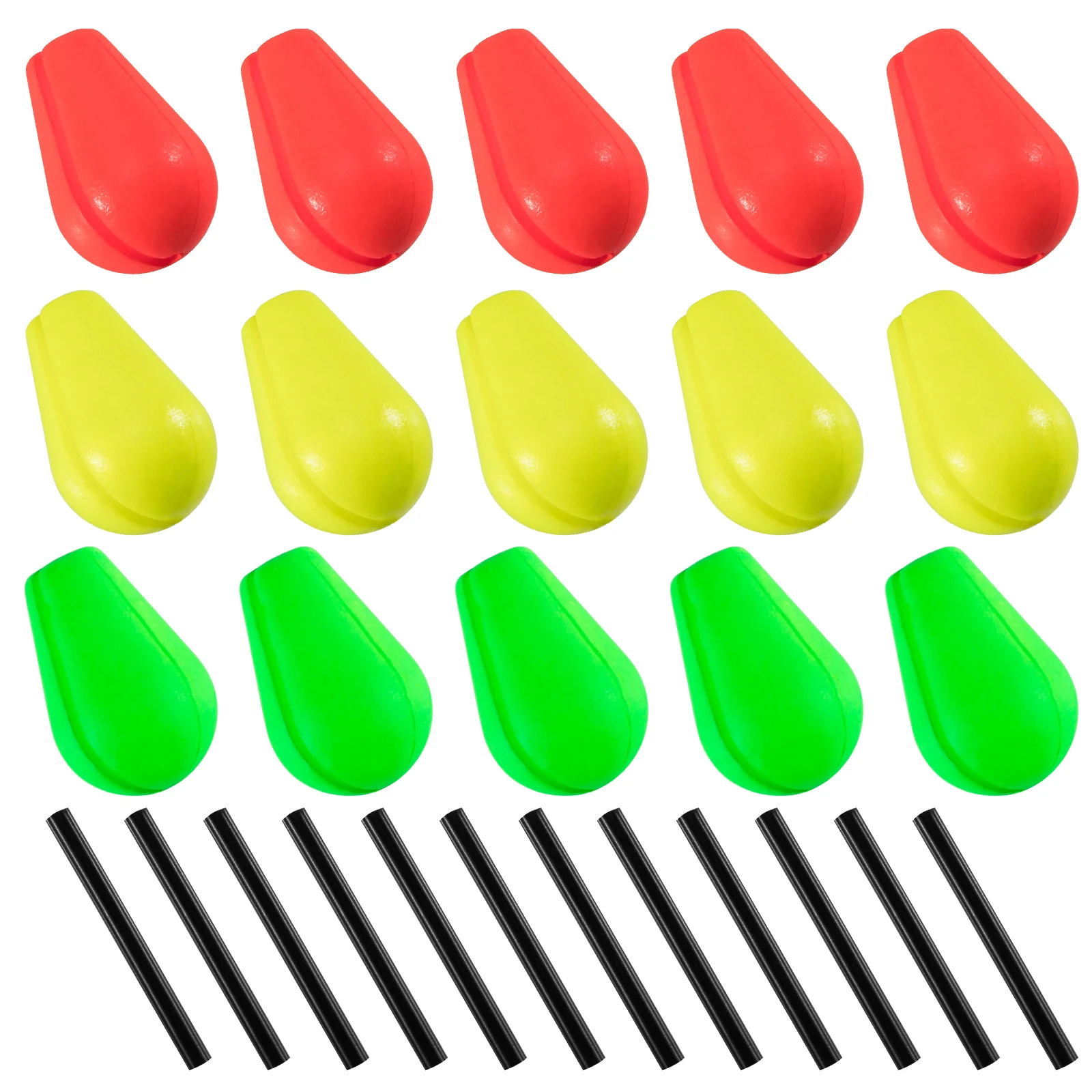 30pcs Fly Fishing Foam Float Tube Strike Indicators EVA Oval Bobbers