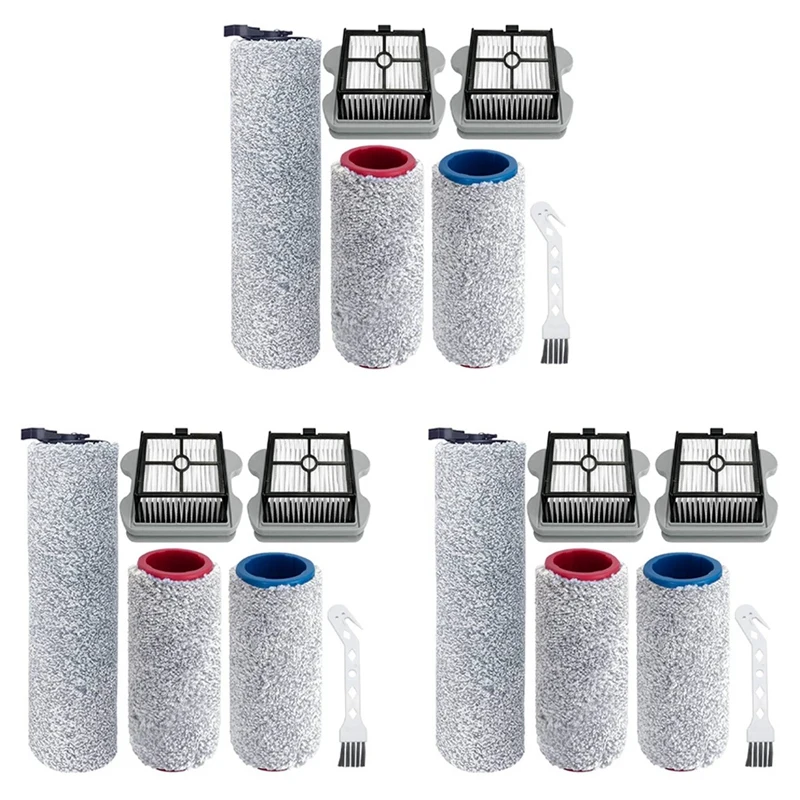 3 Set Parti Di Ricambio Spazzola A Rullo Filtri Hepa Compatibili Per Aspirapolvere Roborock Dyad U10 Wet And Dry