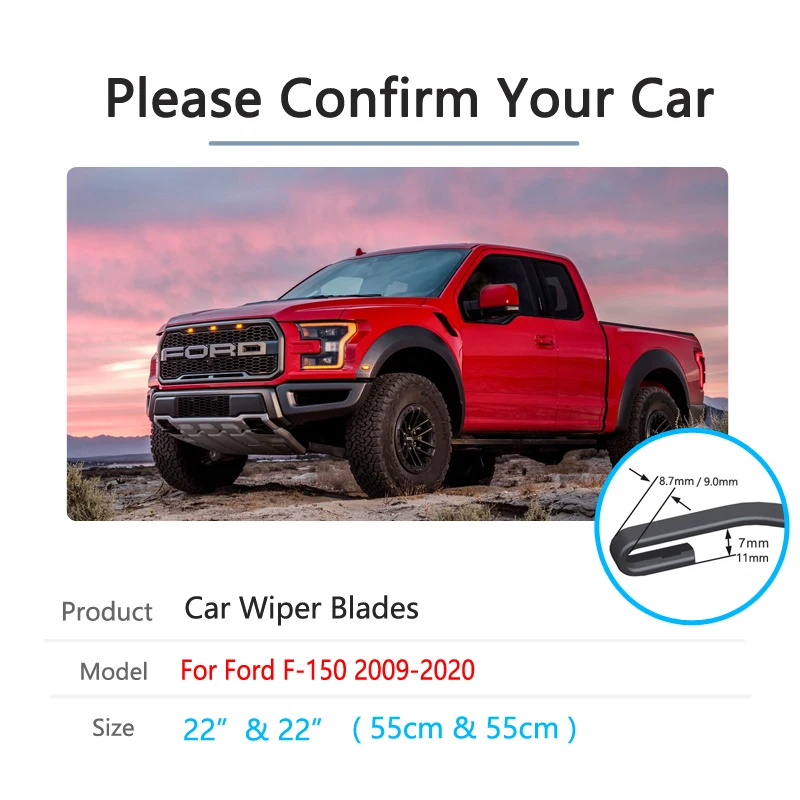 For Ford F150 2009~2020 F-150 Raptor LOBO XL XLT Front Windscreen Washer  Brushes Accessories 2010 2017 2018 2019 Car Wiper Blade - AliExpress