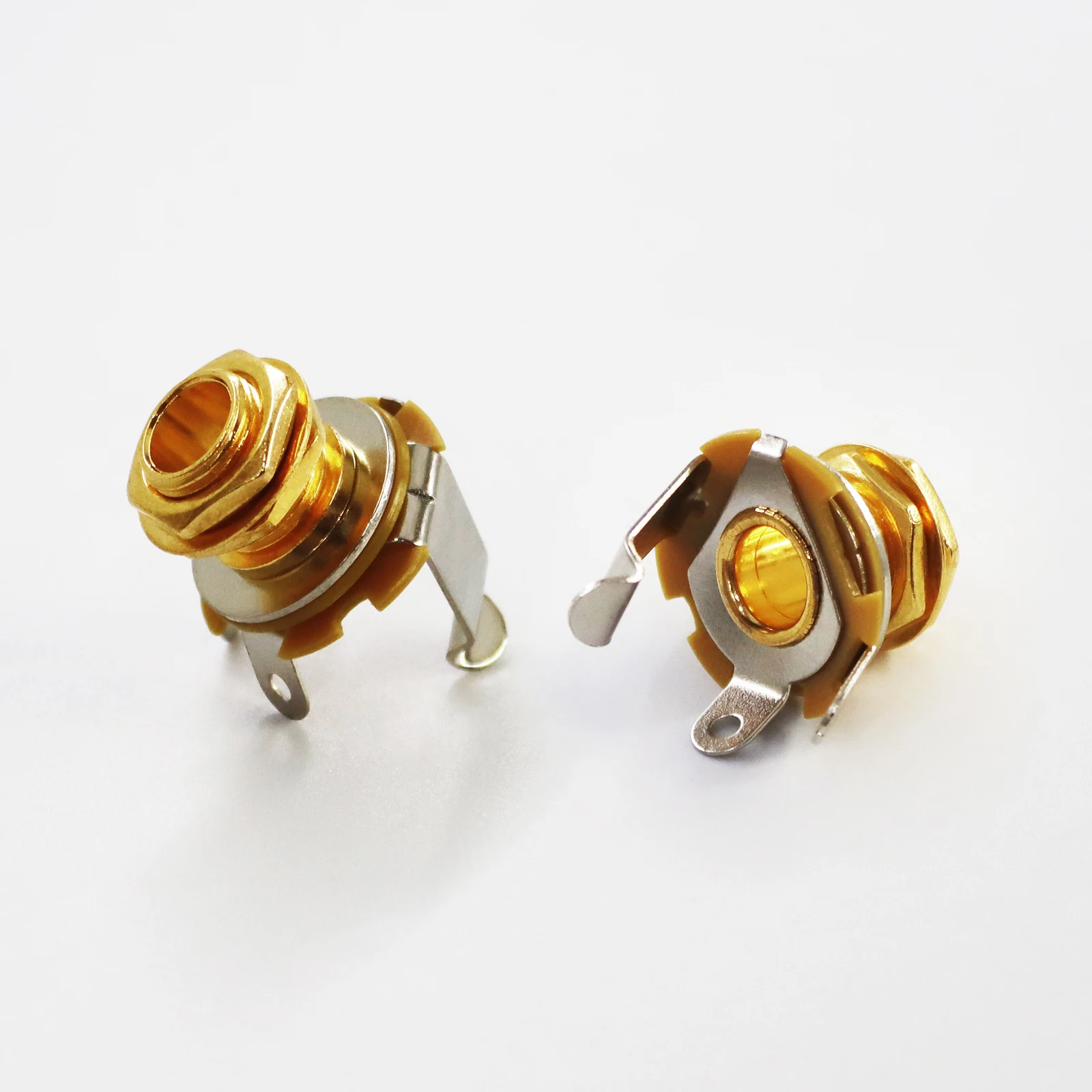 1/4' 6,35mm Gitarren-Mono-Klinkenbuchse, Ersatz für ST/TL/LP/SG/Bass-Style E-Gitarren, Gold/Chrom/Schwarz – Detail 1