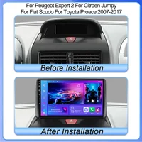 Autoradio Android 16 Carplay pour Peugeot Expert 2, Citroën Jumpy, Fiat Scudo, Toyota Proace 2007 - 2017, Navigation GPS 3